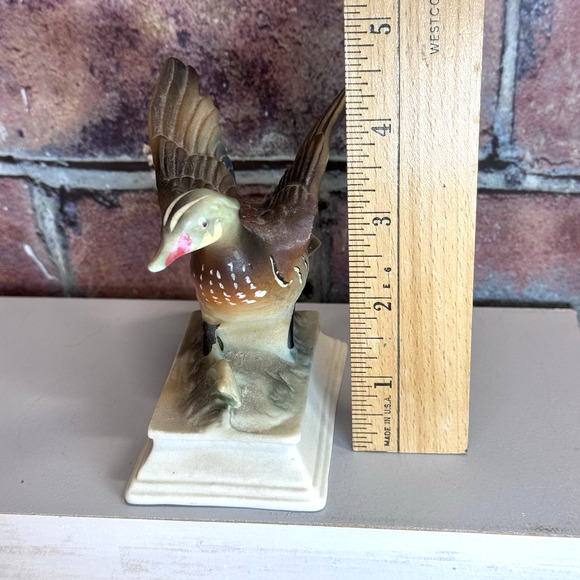 Vintage Porcelain Wood Duck Bird Figurine Napcoware Japan 7164 Hand-painted - Picture 3 of 7